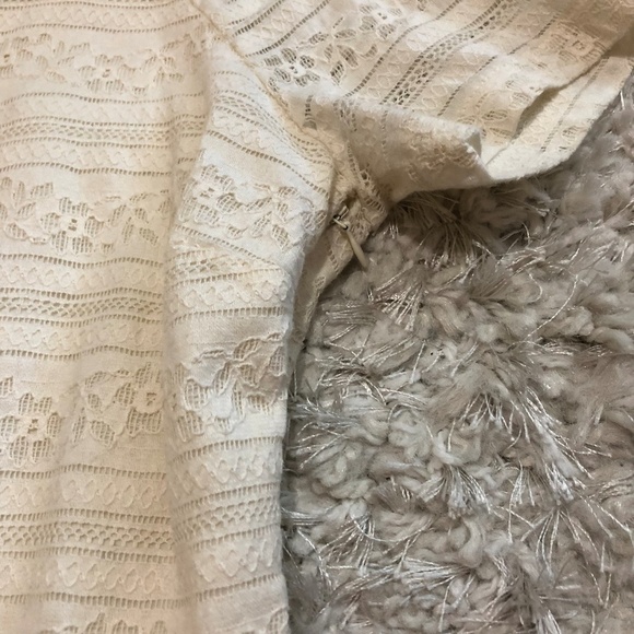 Monteau Cream Floral Lace Cap Sleeve Dress - Picture 3 of 8